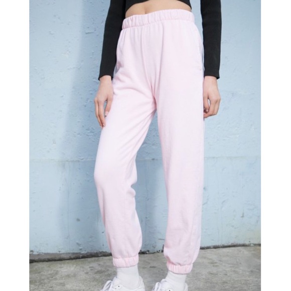brandy melville light pink rosa sweatpants - Picture 4 of 4